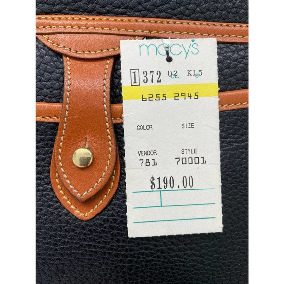 Vintage Dooney and Bourke USA Black and Tan Leather Crossbody - Picture 11 of 13